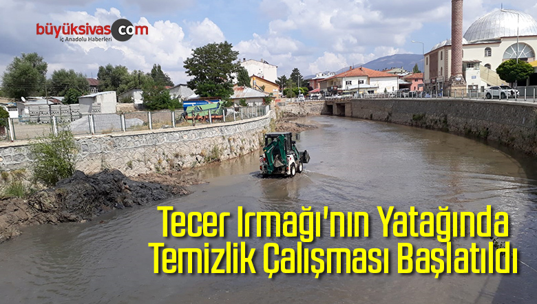 Tecer Irmağı’nın Yatağında Temizlik Çalışması Başlatıldı