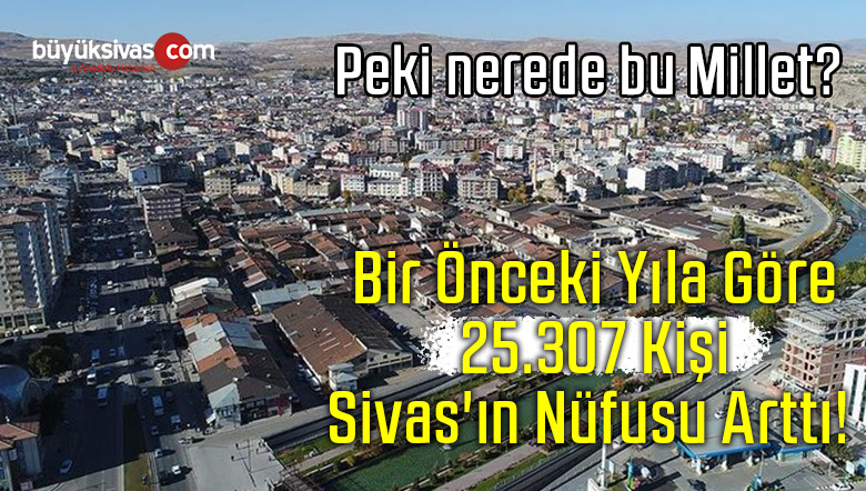 Bir Önceki Yıla Göre 25.307 Kişi Sivas’ın Nüfusu Arttı! Yeni Nüfus Kaç ?