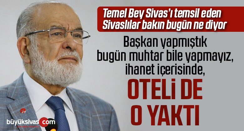 Sivas’ta Yaşayan Sivaslılar Karamollaoğlu’na Tepki Gösterdi