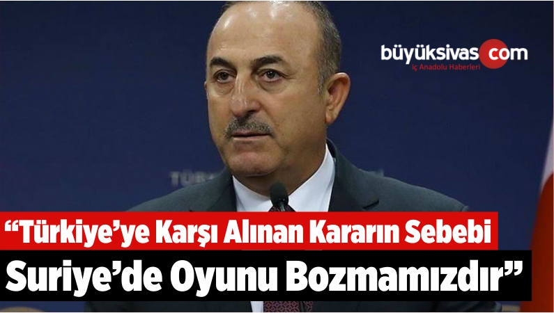 “Türkiye’ye Karşı Alınan Kararın Sebebi Suriye’de Oyunu Bozmamızdır”