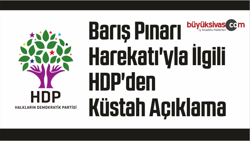 Barış Pınarı Harekatı’yla İlgili HDP’den Küstah Açıklama