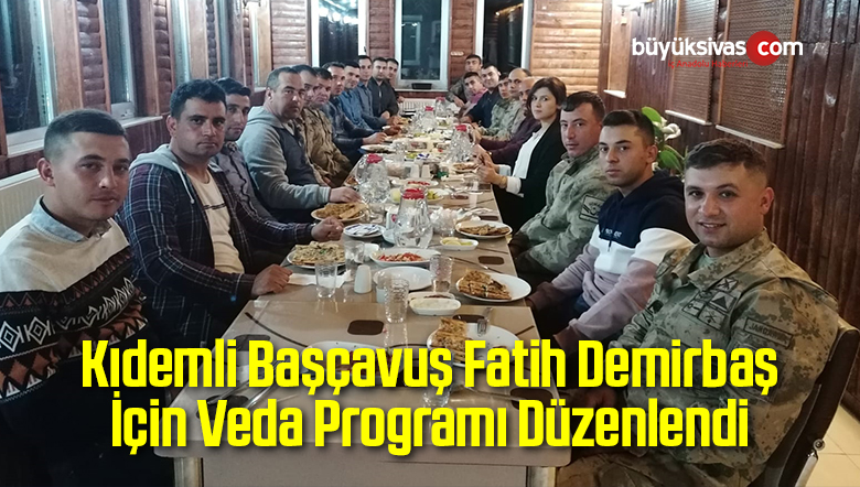 Kıdemli Başçavuş Fatih Demirbaş İçin Veda Programı Düzenlendi