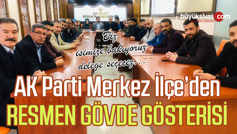 AK Parti Sivas Merkez ilçe Başkanlığı Delege Seçimi Gerçekleştirecek