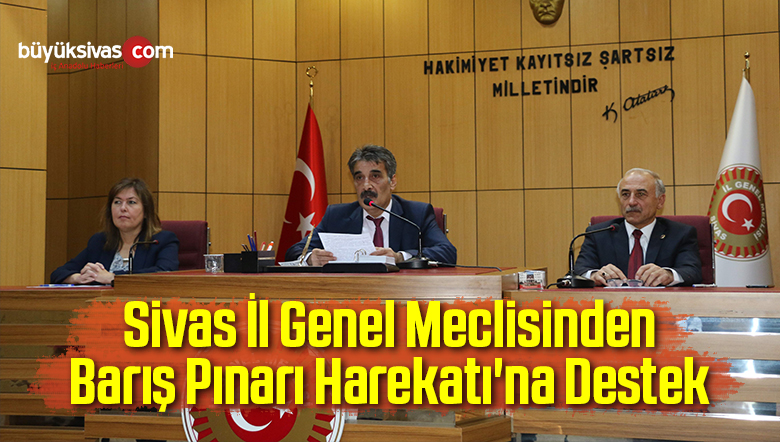 Sivas İl Genel Meclisinden Barış Pınarı Harekatı’na Destek
