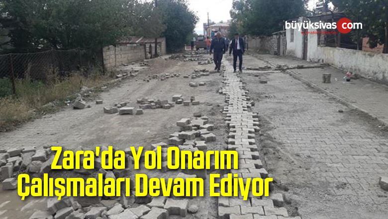 Zara’da Yol Onarım Çalışmaları Devam Ediyor