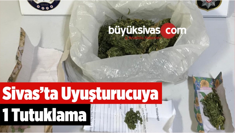 Sivas'ta Uyuşturucuya 1 Tutuklama