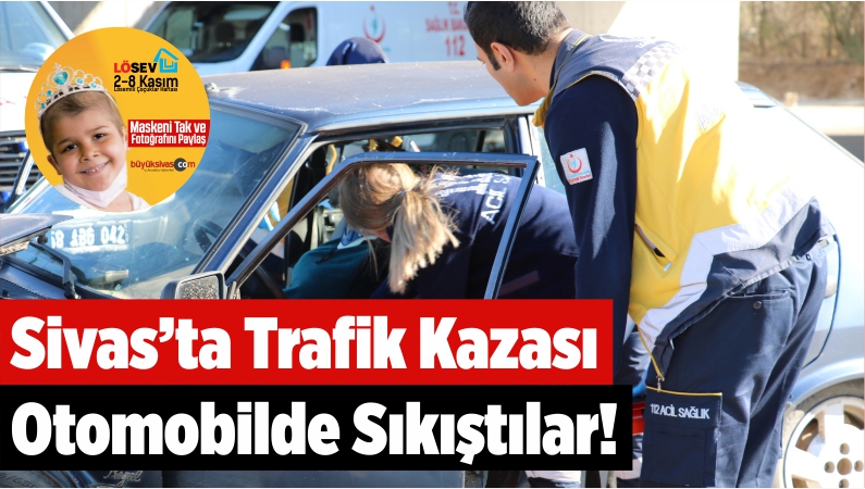 Sivas’ta Trafik Kazası: 2 Yaralı