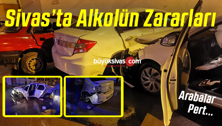Sivas’ta Trafik Kazası! 4 Araç Kazaya Karıştı ve Yaralılar Var!
