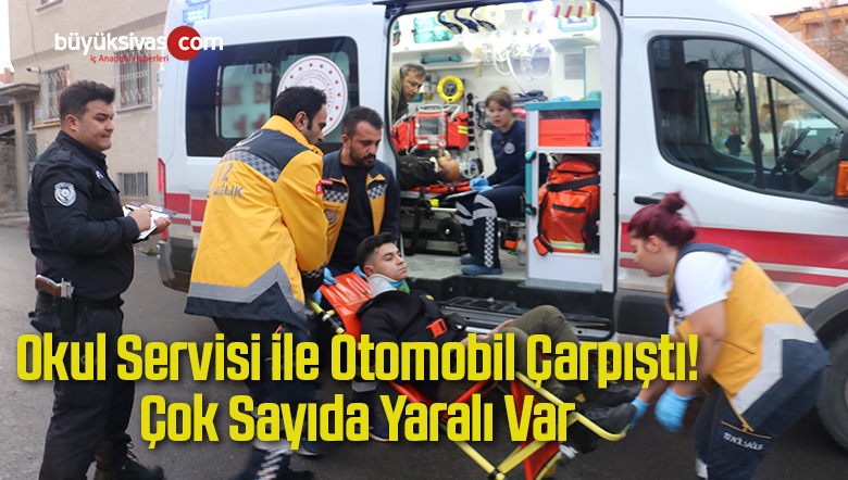Okul Servisi ile Otomobil Çarpıştı! Çok Sayıda Yaralı Var