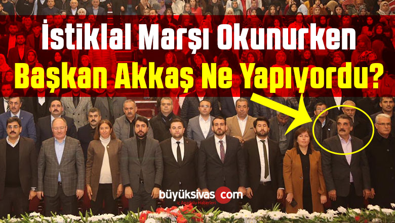 Gençlik Kolları istiklal Marşı Okurken Başkan Hakan Akkaş Ne Yapıyordu?