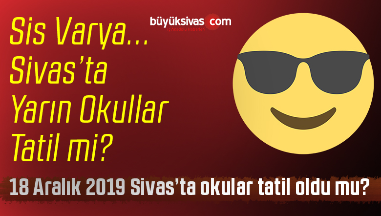 18 Aralık 2019 Sivas’ta Okullar Tatil mi? “Abi sis varya okullar yarın tatil oldu mu?”