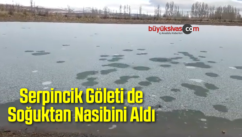 Serpincik Göleti de Soğuktan Nasibini Aldı