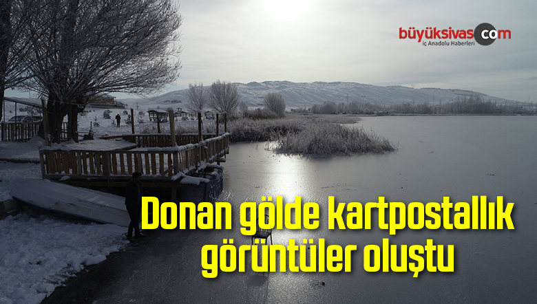 Donan gölde kartpostallık görüntüler oluştu