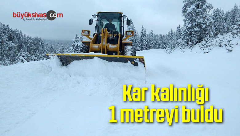 Kar kalınlığı 1 metreyi buldu