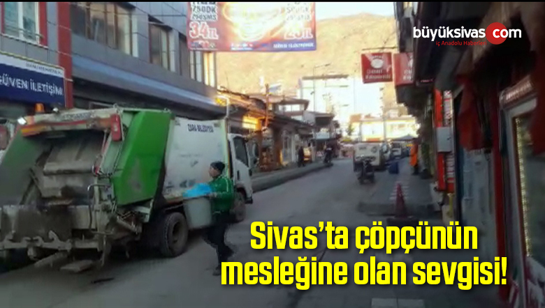 Çöpçünün mesleğine olan sevgisi!