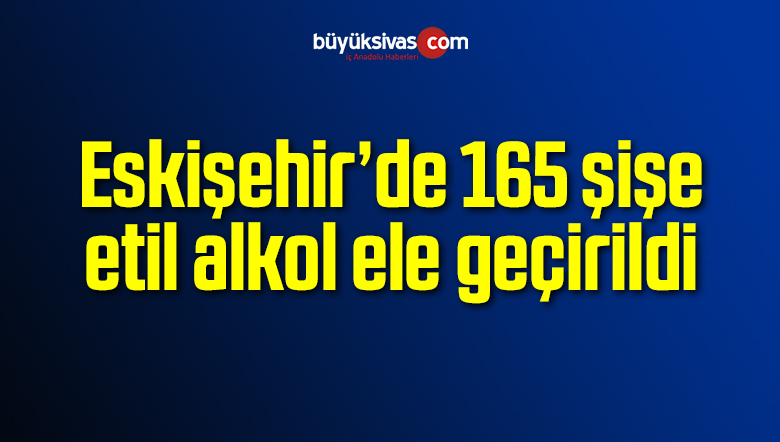 Eskişehir’de 165 şişe etil alkol ele geçirildi