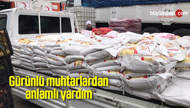 Gürünlü Muhtarlardan Anlamlı Yardım