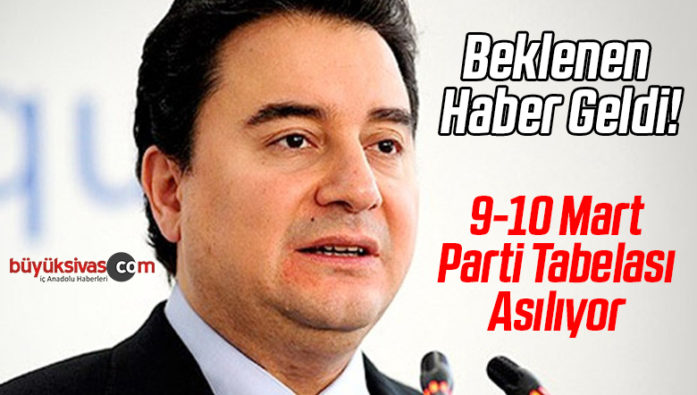 Sonunda Ali Babacan Beklenen Haberi Verdi! 9-10 Mart Tabelayı Asıyor