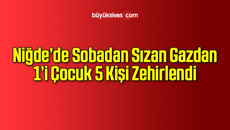 Niğde’de Sobadan Sızan Gazdan 1’i Çocuk 5 Kişi Zehirlendi