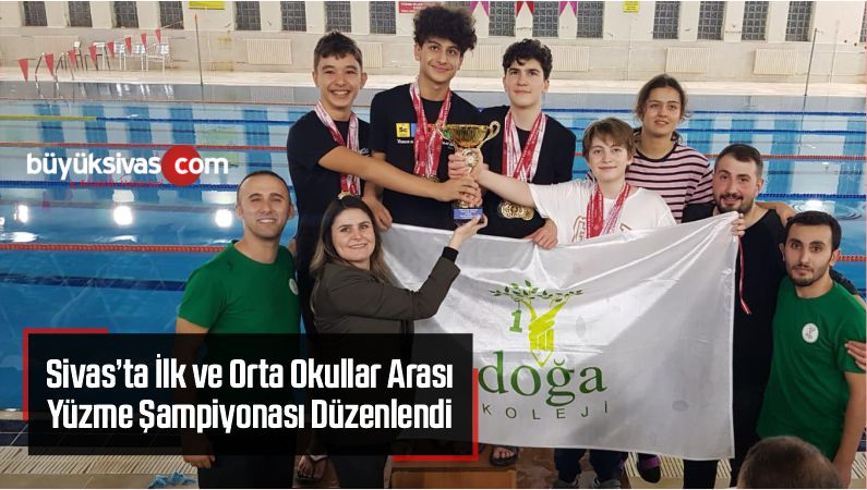 Sivas’ta İlk ve Orta Okullar Arası Yüzme Şampiyonası Düzenlendi