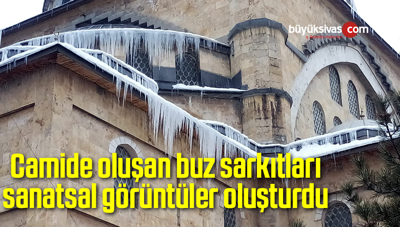 Camide oluşan buz sarkıtları sanatsal görüntüler oluşturdu