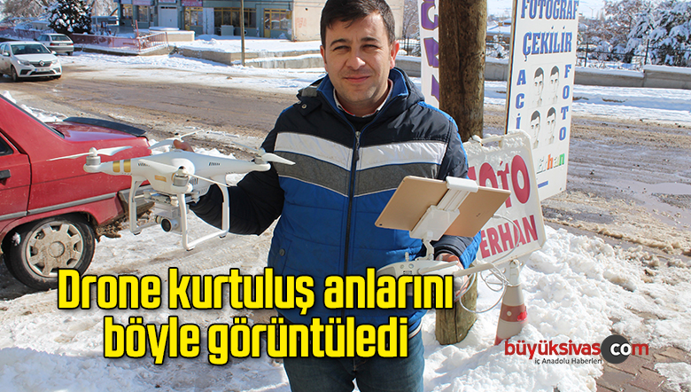 Drone kurtuluş anlarını böyle görüntüledi