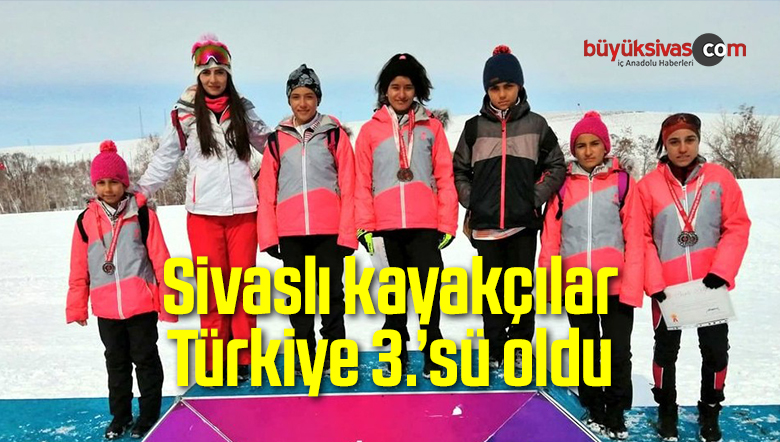 Sivaslı kayakçılar Türkiye 3.’sü oldu