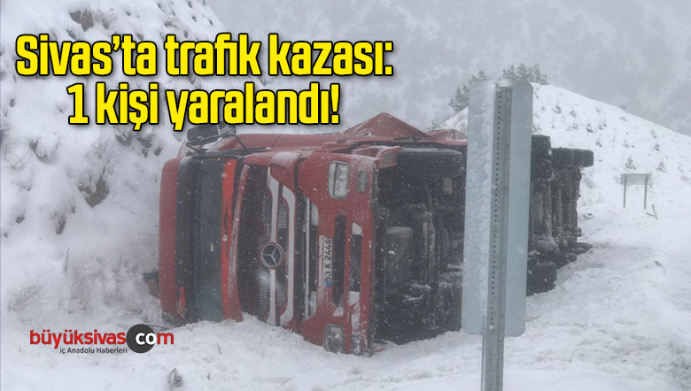 Koyulhisar’da trafik kazası:1 yaralı