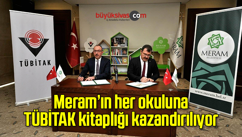Meram’ın her okuluna TÜBİTAK kitaplığı kazandırılıyor