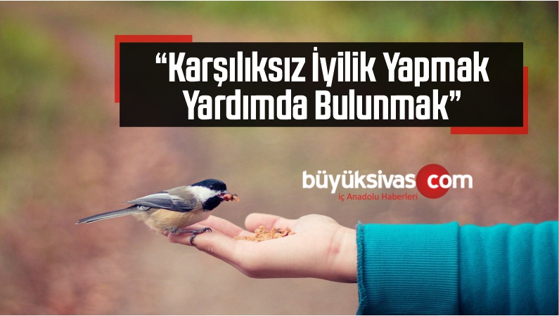 “Karşılıksız İyilik Yapmak Yardımda Bulunmak”