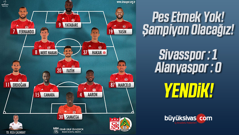 Sivasspor : 1 – 0 : Alanyaspor | Süper Lig 23. Hafta Maç Sonucu
