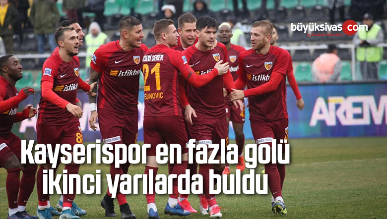 Kayserispor en fazla golü ikinci yarılarda buldu