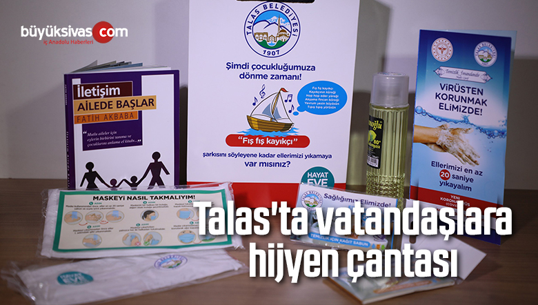 Talas’ta vatandaşlara hijyen çantası