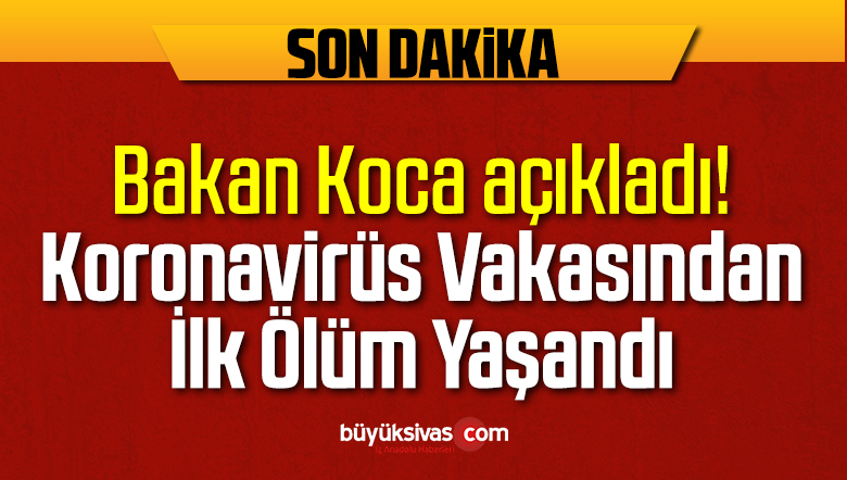 Sağlık Bakanı Fahrettin Koca: Yeni Koronavirüs Vakasından İlk Ölüm Yaşandı