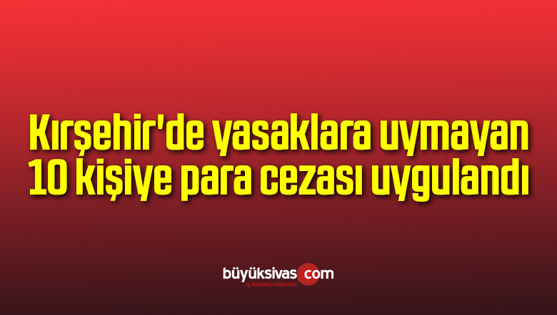 Kırşehir’de yasaklara uymayan 10 kişiye para cezası uygulandı