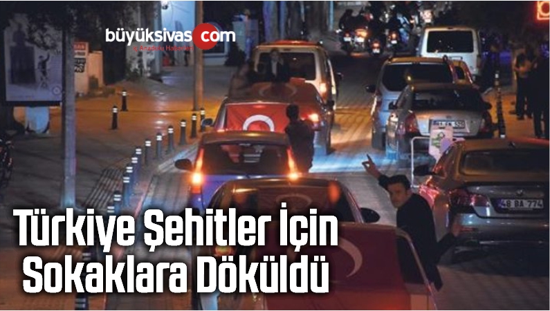 Türkiye Şehitler İçin Sokaklara Döküldü
