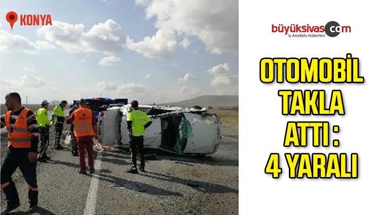 Kontrolden çıkan otomobil takla attı: 4 yaralı