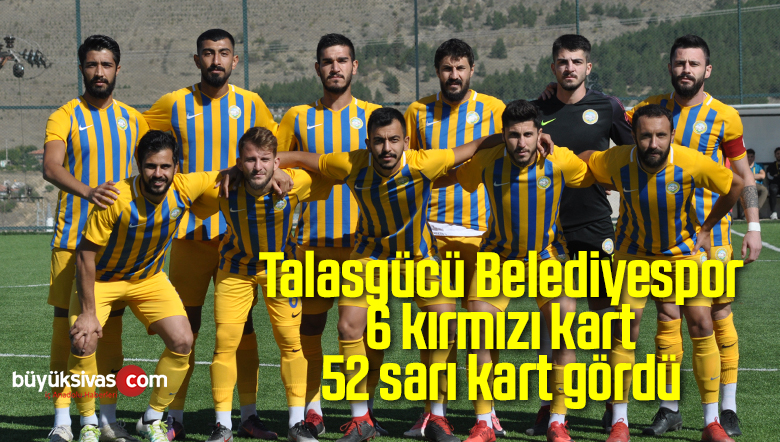 Talasgücü Belediyespor 6 kırmızı kart 52 sarı kart gördü