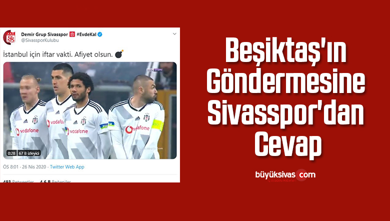 Beşiktaş’ın Göndermesine Sivasspor’dan Cevap