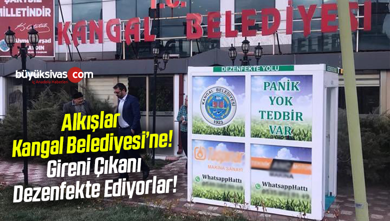 Kangal Belediyesi Gireni Çıkanı Dezenfekte Ediyor! Dezenfekte Yolu