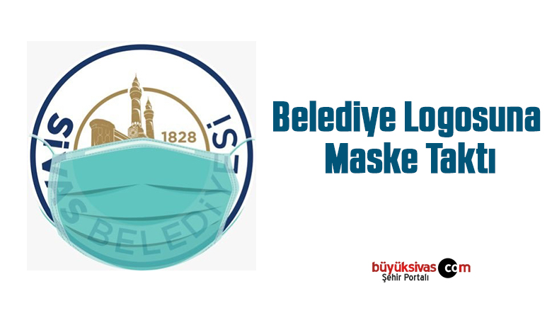Belediye logosuna maske taktı