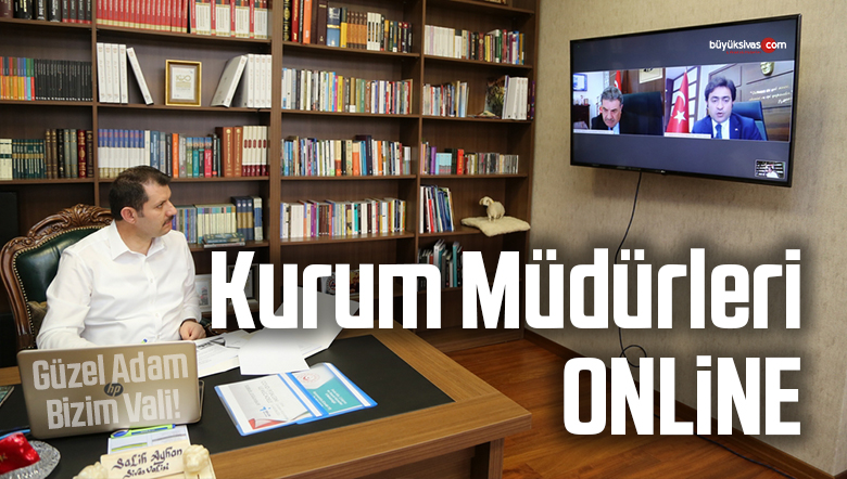 Vali Salih Ayhan Kurum Müdürleri ile Online Toplantı Gerçekleştirdi