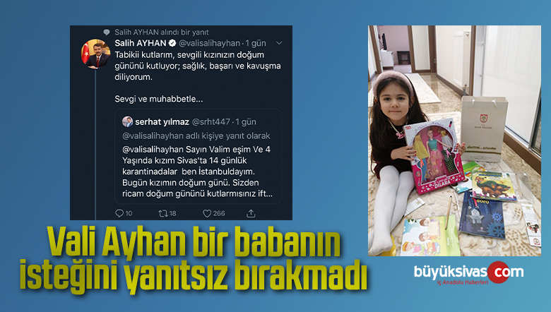 Vali Ayhan babanın isteğini yanıtsız bırakmadı