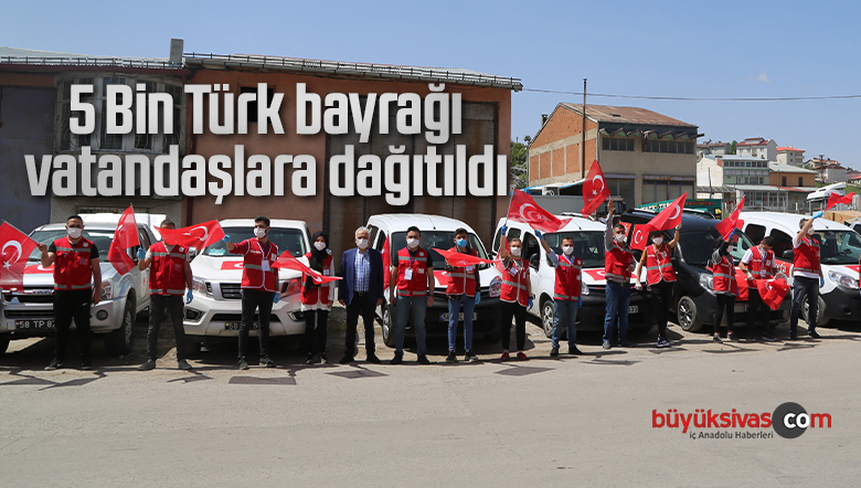 5 Bin Türk bayrağını