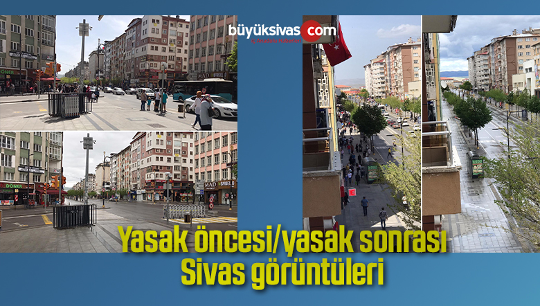 Sivas’ta caddeler ve sokaklar boş kaldı