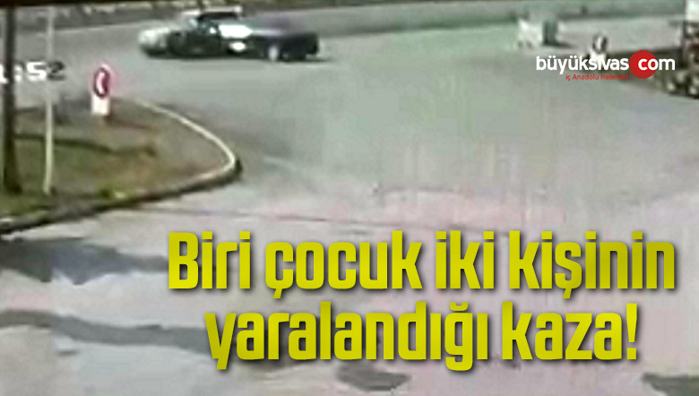 Biri çocuk iki kişinin yaralandığı kaza kamerada