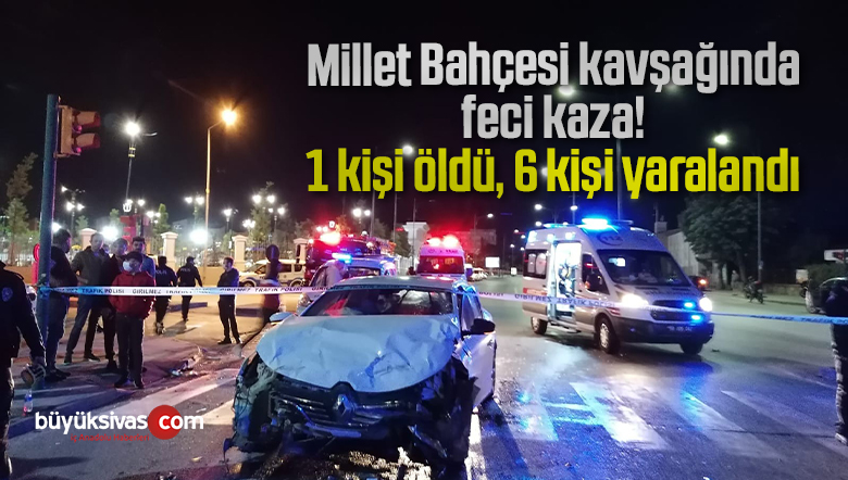 İki otomobil çarpıştı: 1 ölü, 6 yaralı