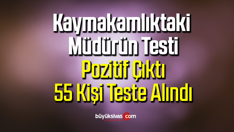Kaymakamlıktaki müdürün testi pozitif çıktı, 55 kişi teste alındı