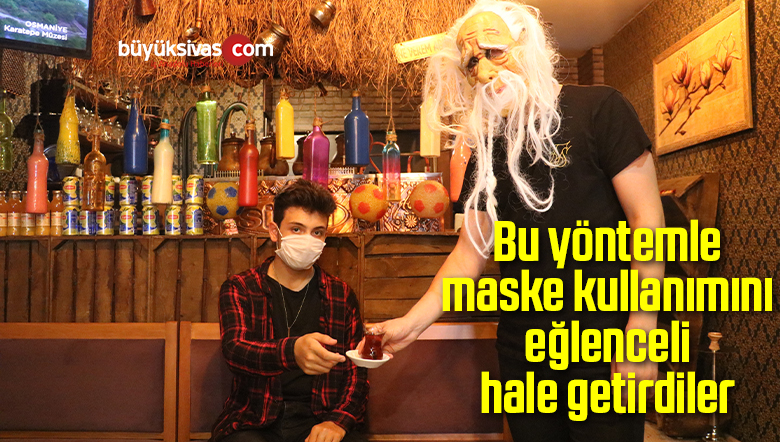 Bu yöntemle maske kullanımını eğlenceli hale getirdiler