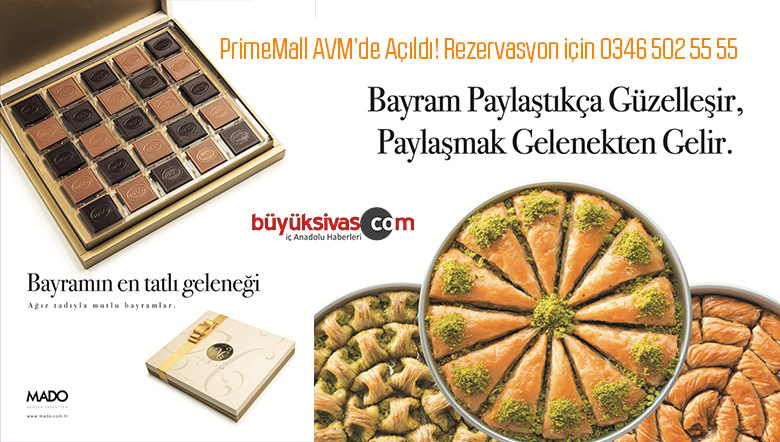 Mado Sivas PrimeMall AVM’de Açıldı! Rezervasyon Telefon 0346 502 55 55